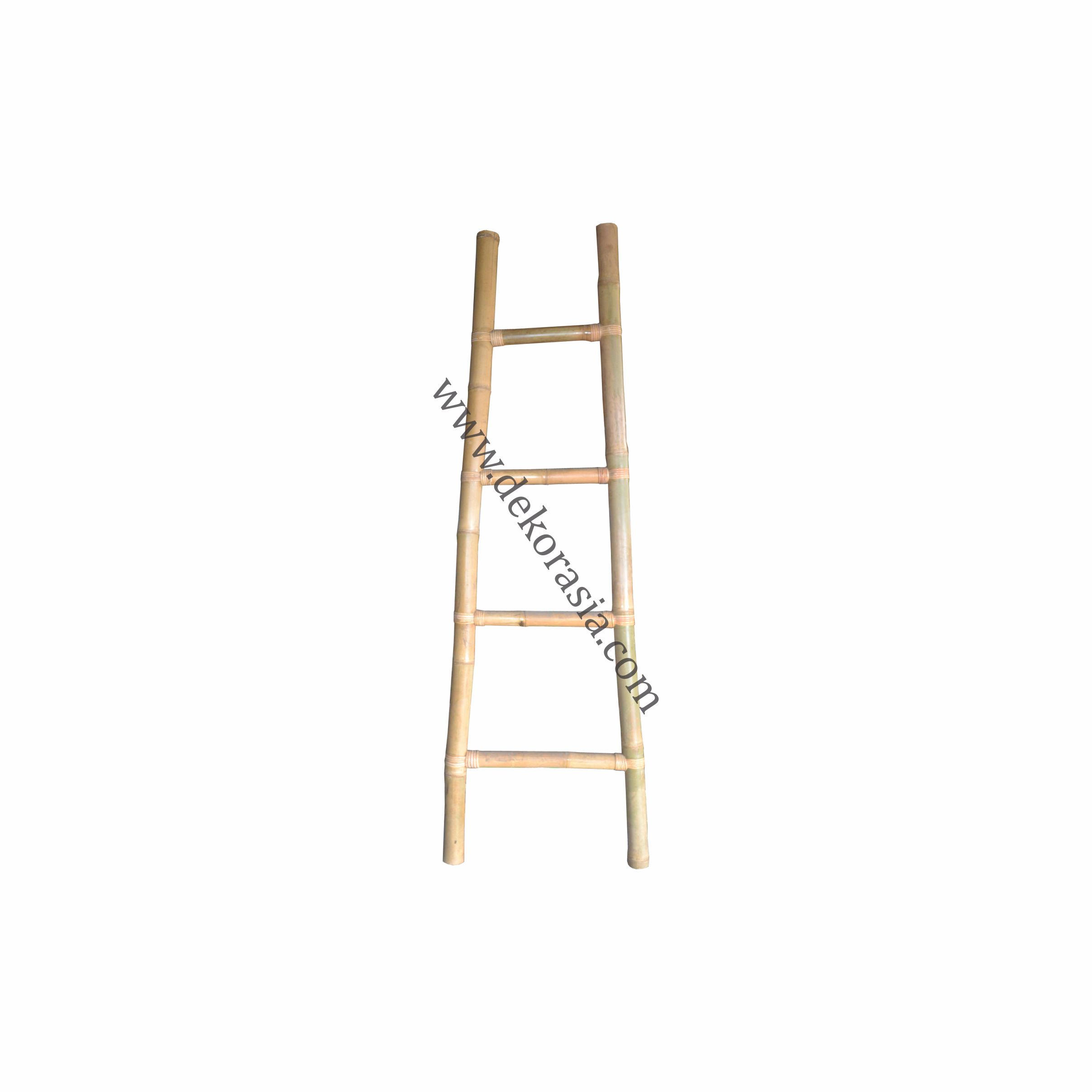 Natural Bamboo Ladder 4 Rungs Bottom Width